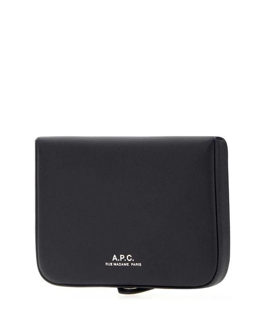 A.P.C. Black Porte-Monnaie Josh for men