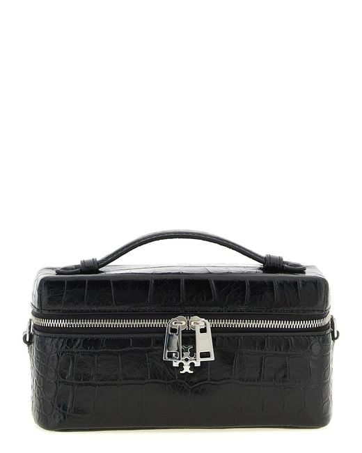 Tory Burch Black 'Charlie' Vanity Case Crossbody Bag