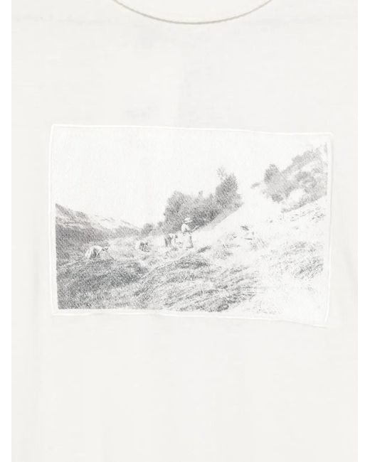 Jacquemus White "Le Tshirt Paysan Long Sleeves" T-Shirt for men