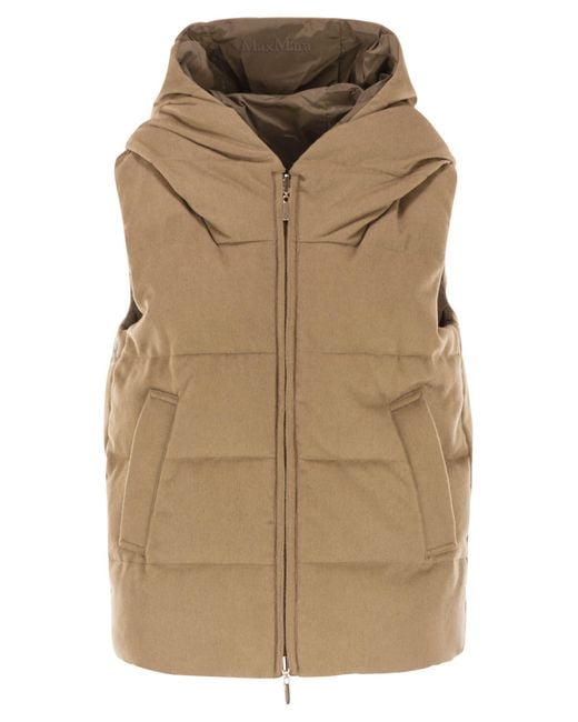 Max Mara Natural Delfy Reversible Padded Waistcoat