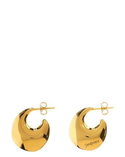 Saint Laurent Metallic Drop Earrings