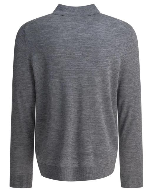 Vince Gray Merino Wool Polo Shirt for men