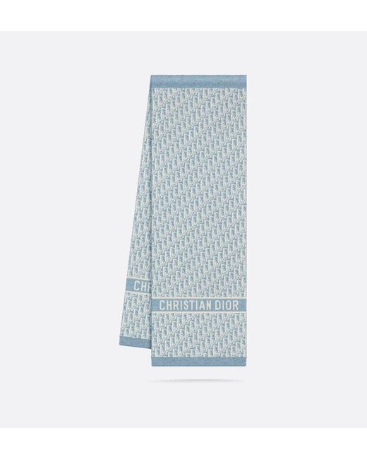 Dior Blue Cashmere Scarf