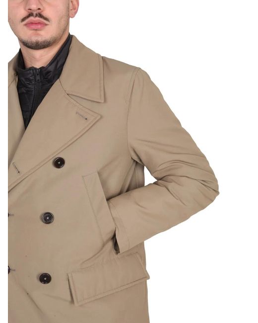 Fay Natural "Peacot Double Front" Coat for men