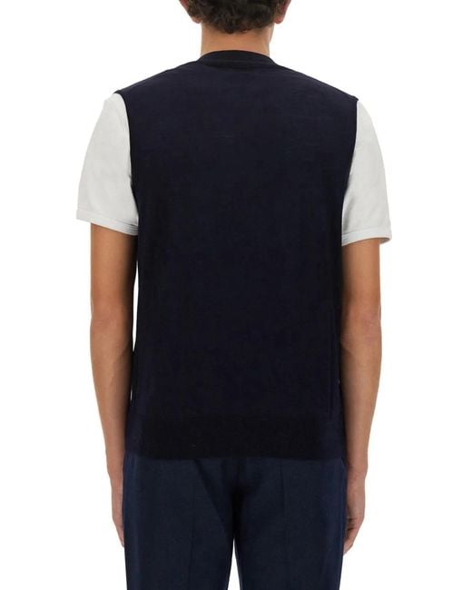 Ballantyne Blue V-Neck Vest for men