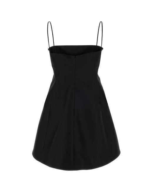 Balenciaga Black Wool Blend Mini Dress