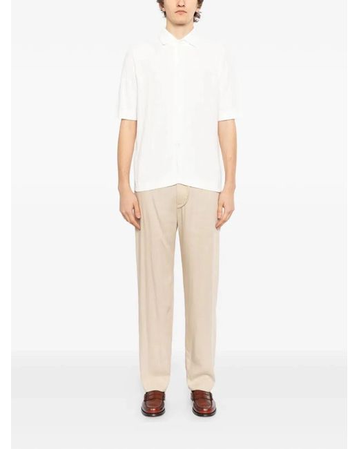 Lardini White Short Sleeves Polo Shirt for men