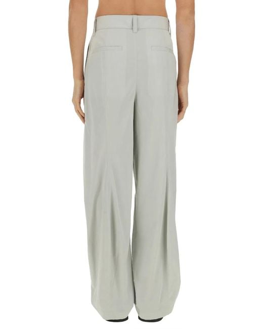 Bottega Veneta Gray Silk And Cotton Pants for men