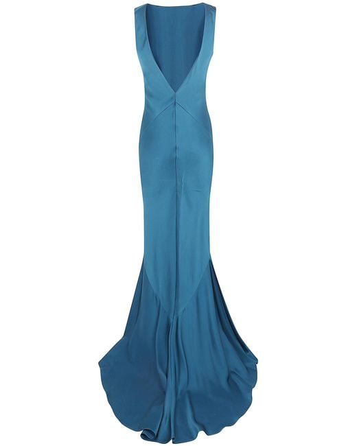 Max Mara Blue "M Serum" Long Dress