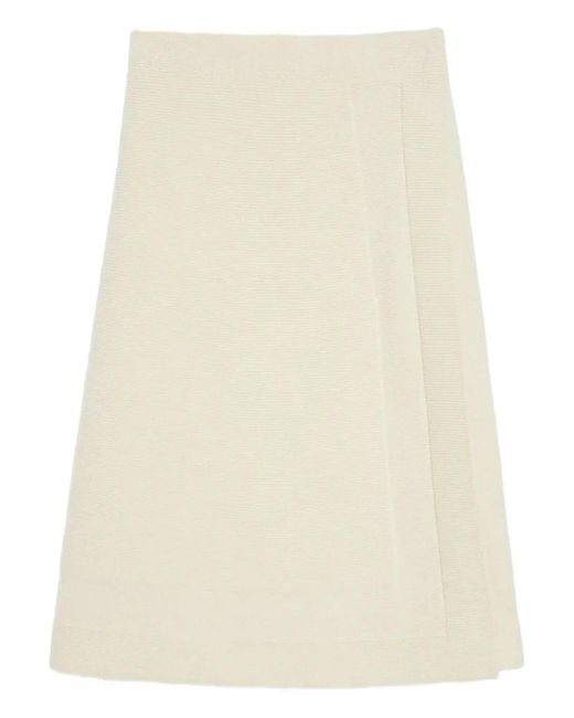 Jil Sander Natural "Padded Details" Skirt