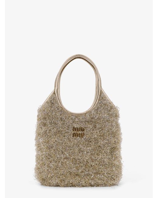 Miu Miu Natural Ivy Lurex Crossbody Bag
