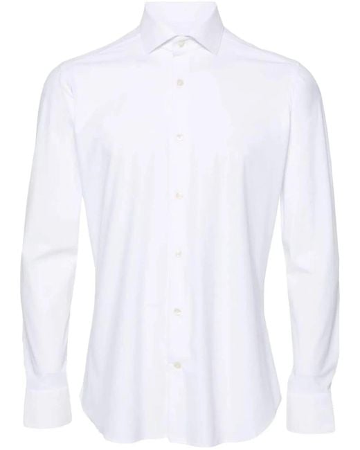 Tintoria Mattei 954 White Bi Stretch Shirt for men