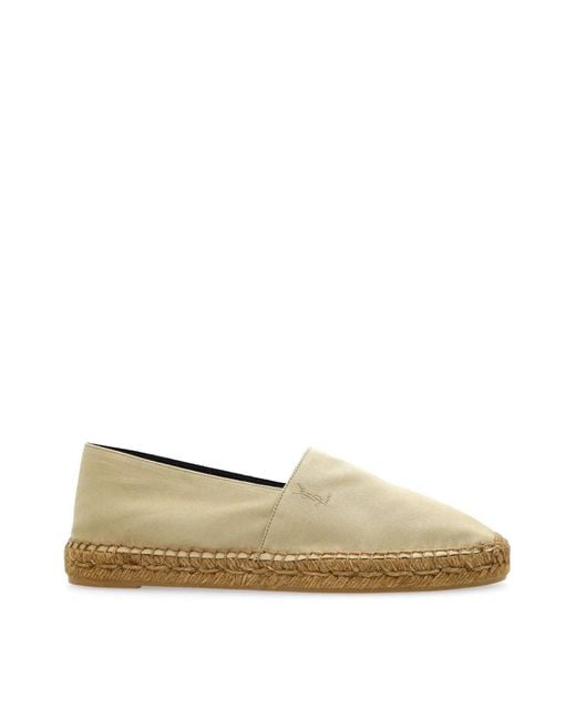 Saint Laurent Natural Cassandre Ysl Logo Espadrilles