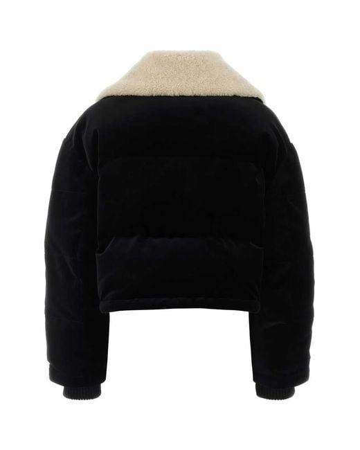 Gucci Black Velvet Padded Jacket