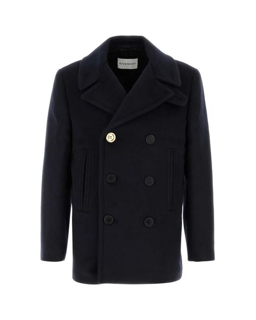 Givenchy Blue Big Lapel Caban for men