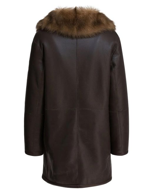 B&W Black B&W Leather Shearling Jacket