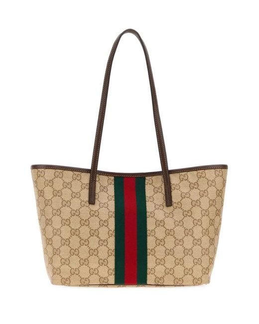 Gucci Brown Canvas Small Tribeca Shopping Bag