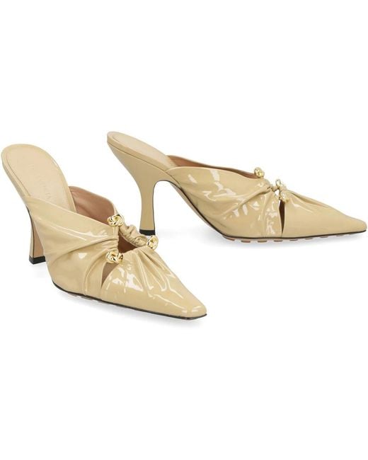 Bottega Veneta Metallic Bunnie Leather Mules
