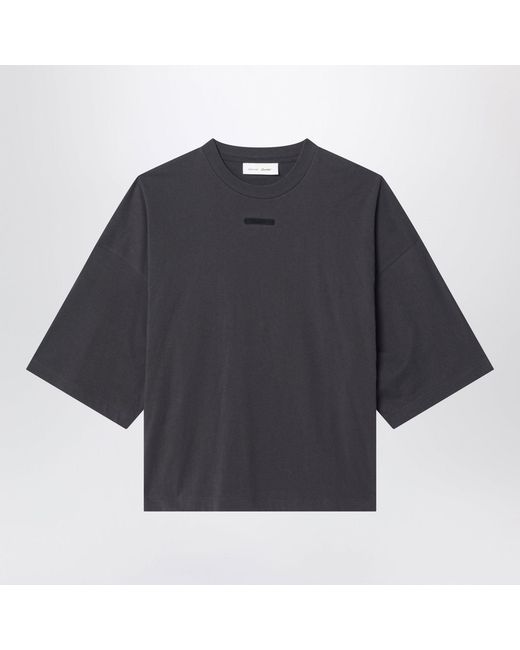 Fear Of God Black Iron Cotton Merch Tshirt for men