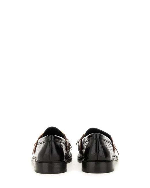 Moschino White Moccasin With Bangs And Coin