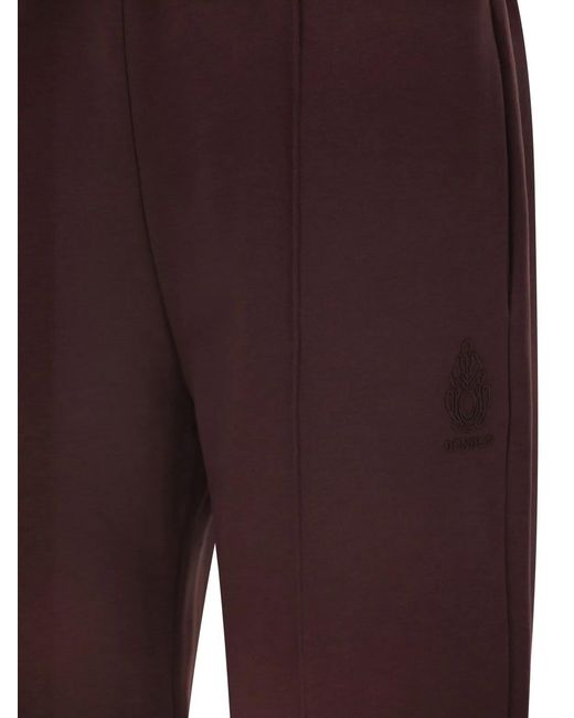 Dondup Purple Wide Leg Sweatpants With Logo