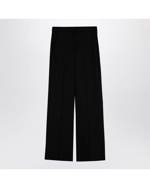 Department 5 Black Wool-Blend Trousers for men