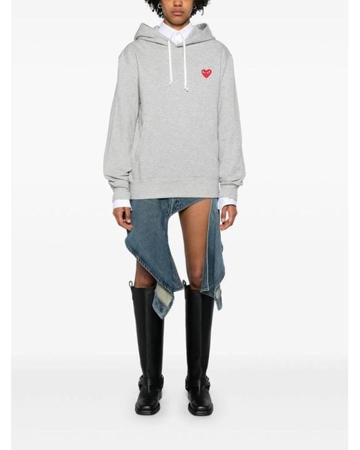 COMME DES GARÇONS PLAY Gray Cotton Hoodie