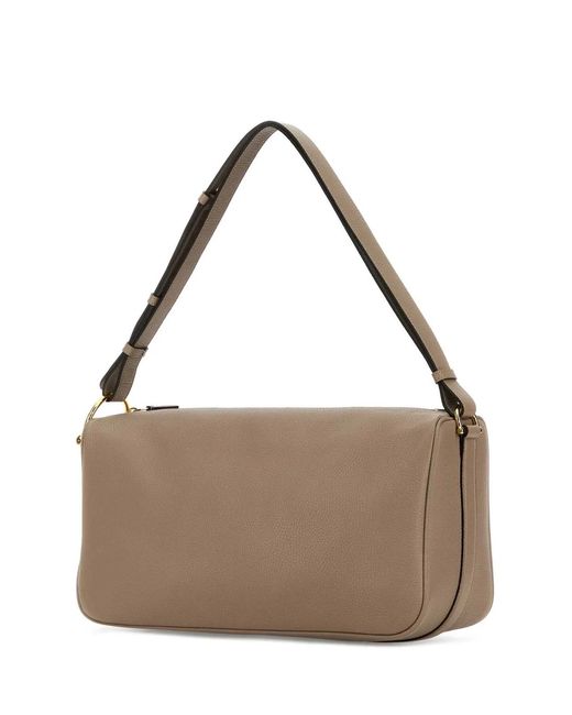 Gucci Brown Dove Leather Half Horsebit Shoulder Bag