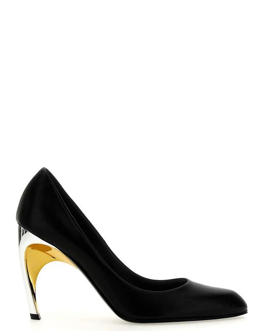 McQueen Black 'Armadillo' Pumps