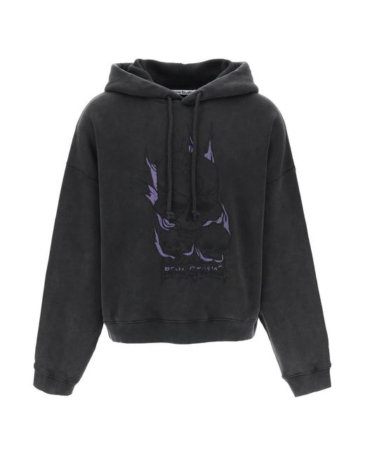 Acne Black Skull Print Sweatshirt