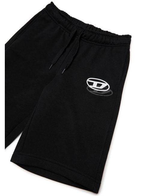 DIESEL Black Short With Logo
