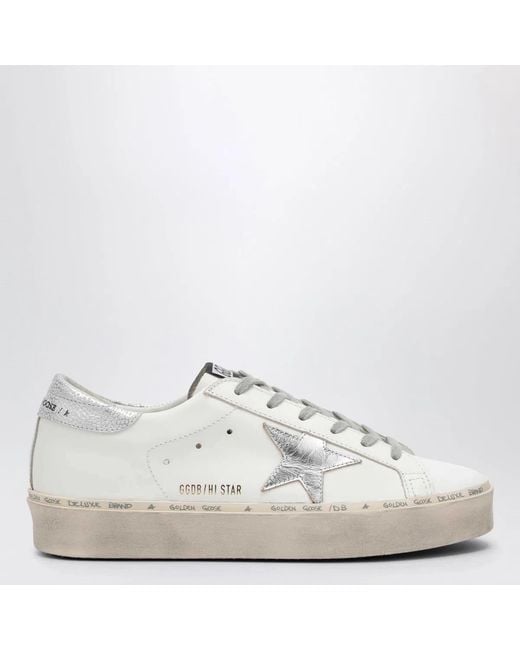 Golden Goose Deluxe Brand White Hi-Star Sneakers