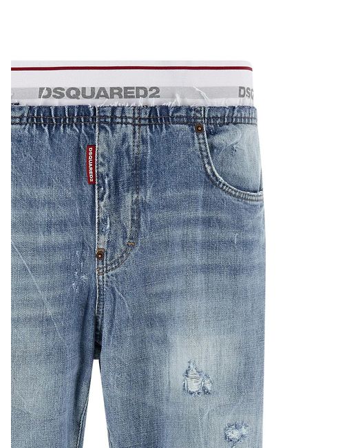DSquared² Blue 'Denim Jogger' Jeans for men