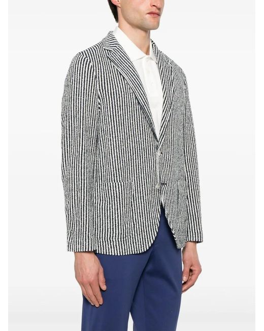 Circolo 1901 Gray Striped Cotton Jacket for men