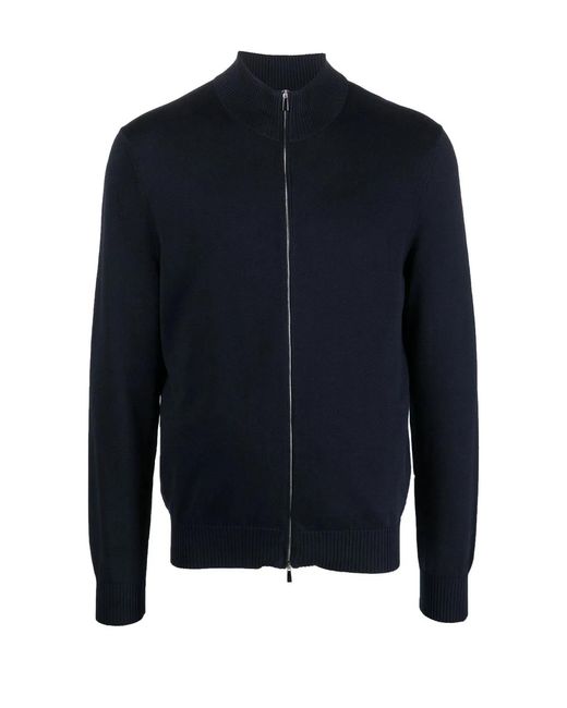 Malo Blue Bomber With Zip And Collar for men