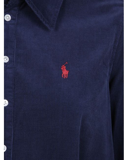 Polo Ralph Lauren Blue Woven A Line Dress