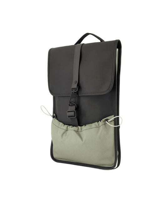 Rains Black Mix Backpack Mini