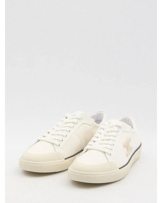 Céline White Triomphe Low Top Sneaker