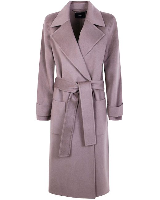 Joseph Purple "Arline" Coat Double Face Cashmere