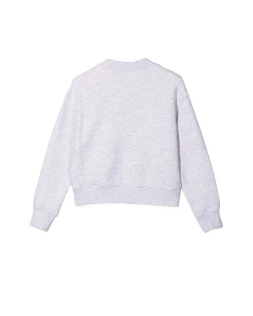 Palm Angels White Felpa Con Stampa Bear
