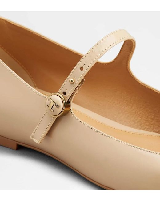 Tod's Natural Gomma Flat 23L Cinturino Bott