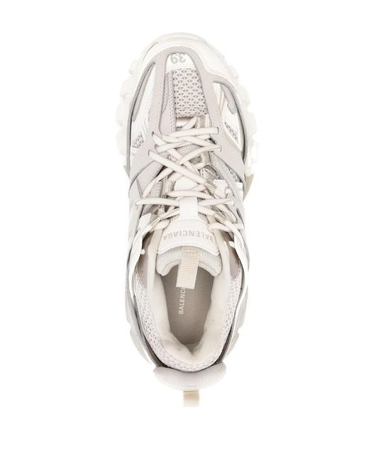 Balenciaga White Dove Synthetic Leather And Fabric Sneakers