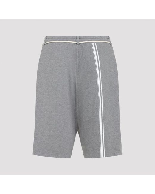 Mordecai Gray Melange Cotton Fleece Jogger Short for men