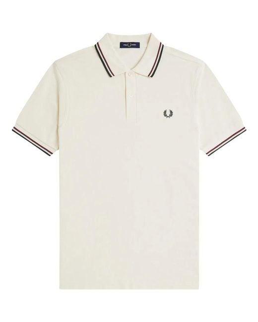Fred Perry White Polo With Logo for men
