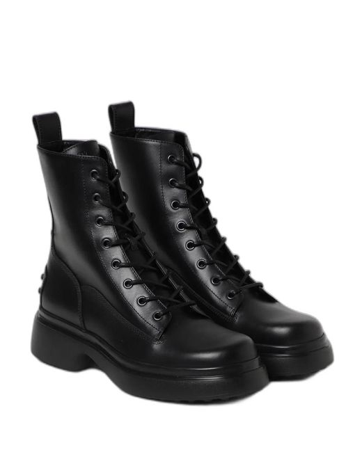 Tod's Black Leather Ankle Boots