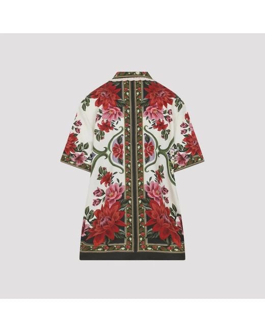 Farm Rio Red Floral Wonder Linen Shirt