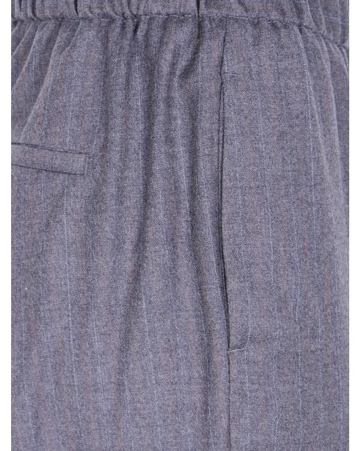 Peserico Blue Slim Fit Trousers
