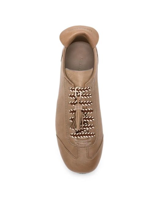 Fabiana Filippi Brown Leather Sneakers