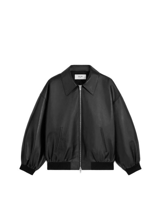 Céline Black Teddy Leather Jacket for men