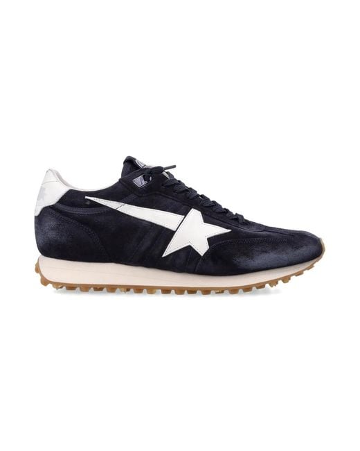 Golden Goose Deluxe Brand Blue Marathon Suede Sneakers for men